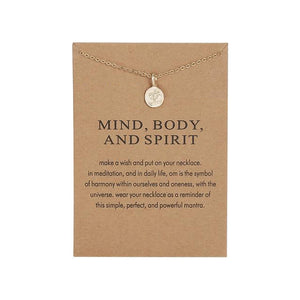 Halskette mit "Mind, Body and Spirit" Talisman